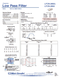 Datasheet LFCN-2850+ manufacturer Mini-Circuits